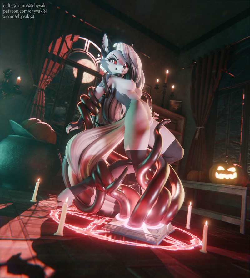 Chyvak世界观中的Loona与触手怪3D打印模型|Chyvak – Loona 与触手怪 – 3D 打印模型