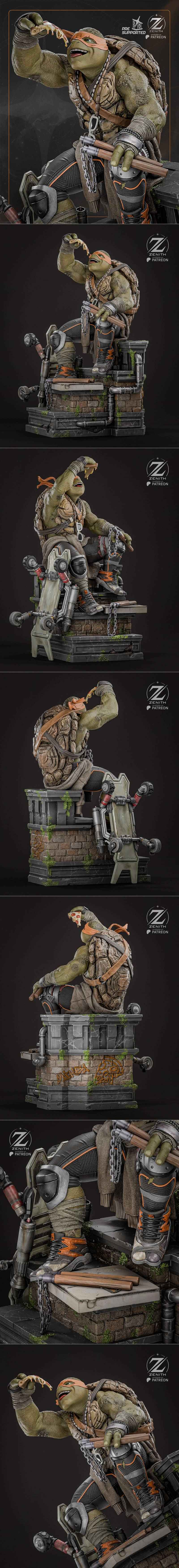 米开朗基罗忍者神龟 3D打印模型|Zenith Studios – 米开朗基罗忍者神龟 – 3D打印模型 STL