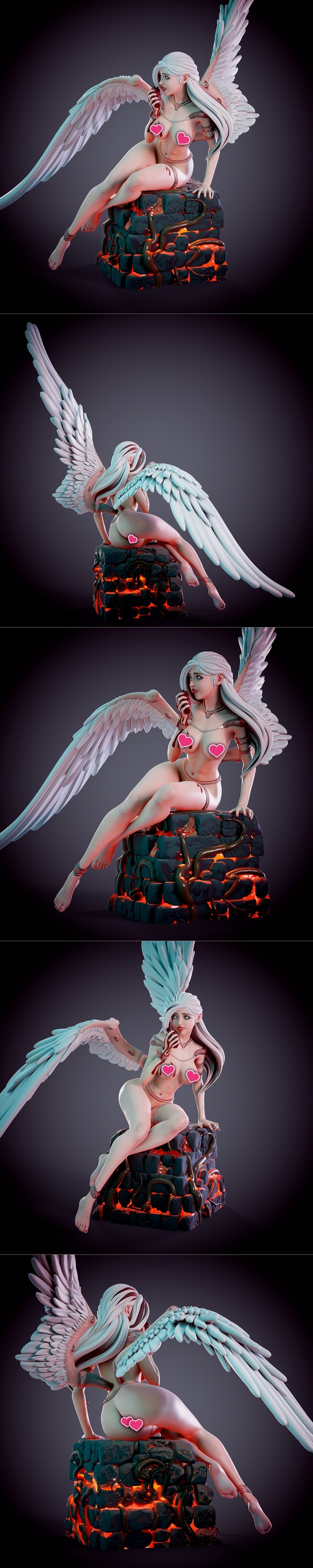 Chagarin - 亚德利 - 落难天使 3D打印模型|Chagarin – Adele – fallen angel – 3D Print Model STL