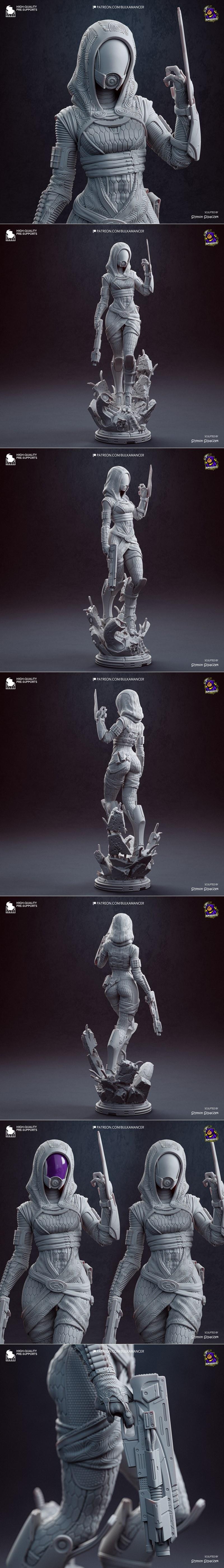 Bulkamancer雕刻 – 泰利（质量效应）– 3D打印模型|Bulkamancer Sculpts – Tali (Mass Effect) – 3D Print Model STL