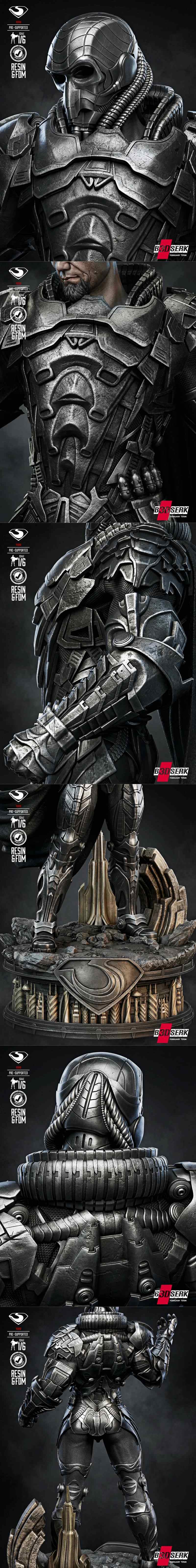 B3DSERK - 通用正义者雕塑 - 3D打印模型|B3DSERK – General Zod Sculpture – 3D Print Model STL