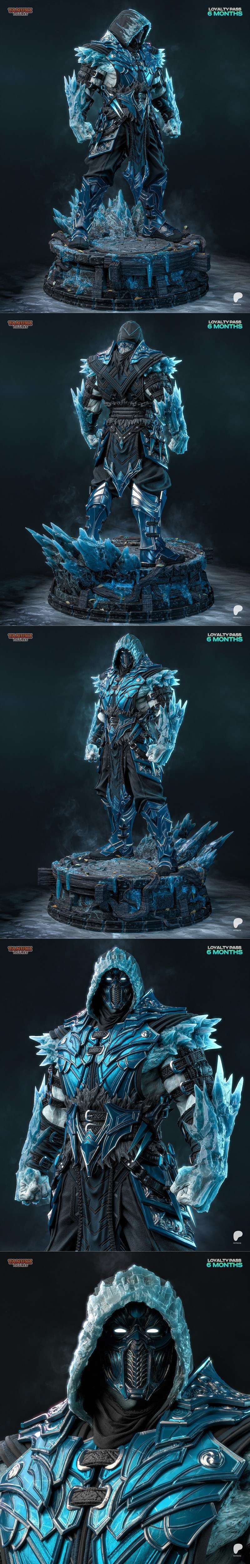 3D打印模型：极寒之影 Sub-Zero|Tanuki Figures – Sub-Zero – 3D Print Model STL