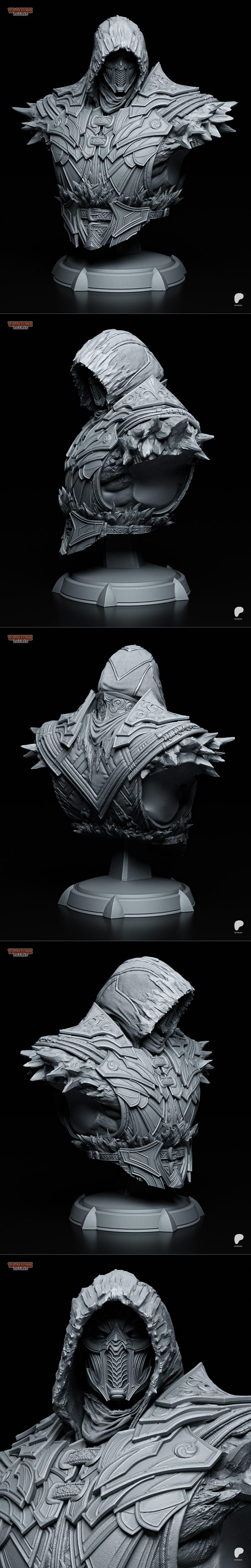 3D打印模型：极寒之影 Sub-Zero|Tanuki Figures – Sub-Zero – 3D Print Model STL