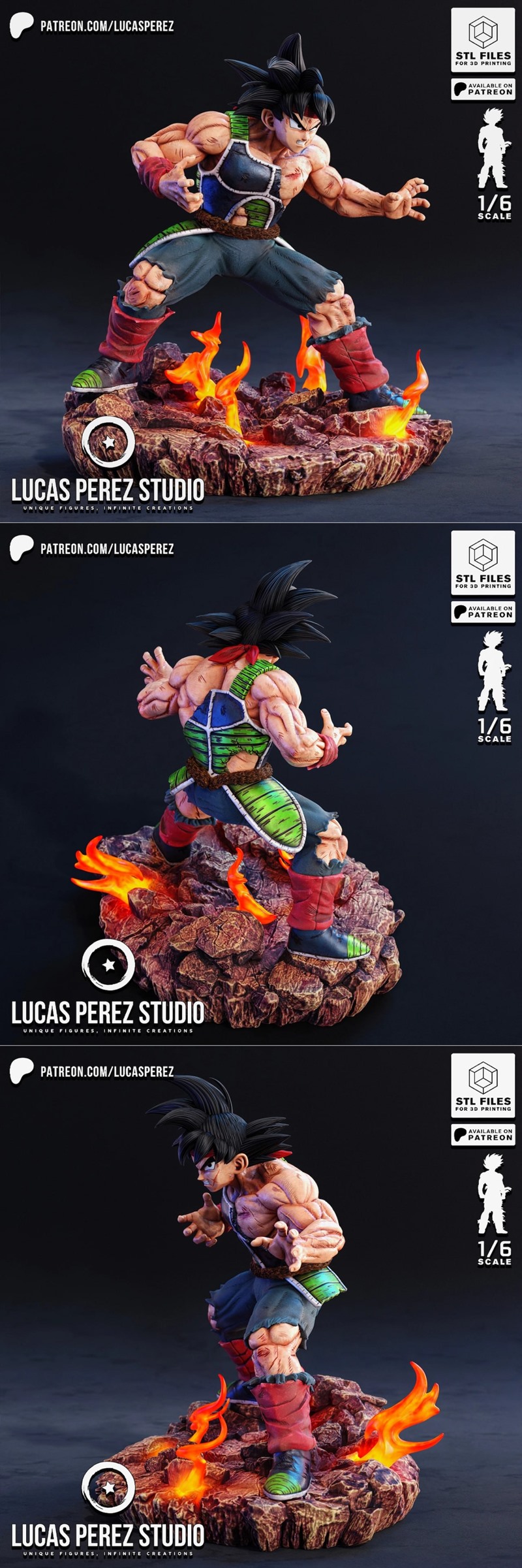 卢卡斯·佩雷斯——巴达克——3D打印模型|Lucas Perez – Bardock – 3D Print Model STL