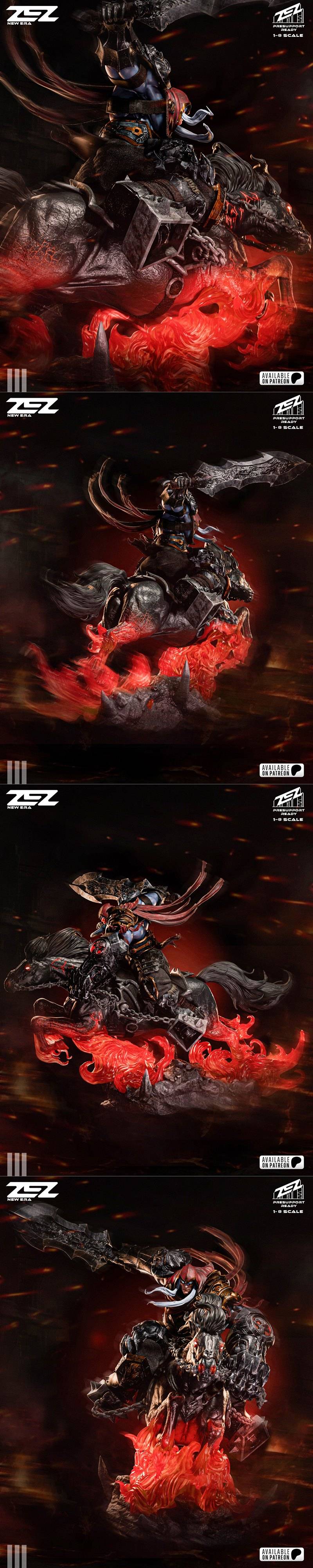 ZEZ工作室 末日骑士 3D打印模型|ZEZ Studio – War – Horseman of the Apocalypsis – 3D Print Model STL