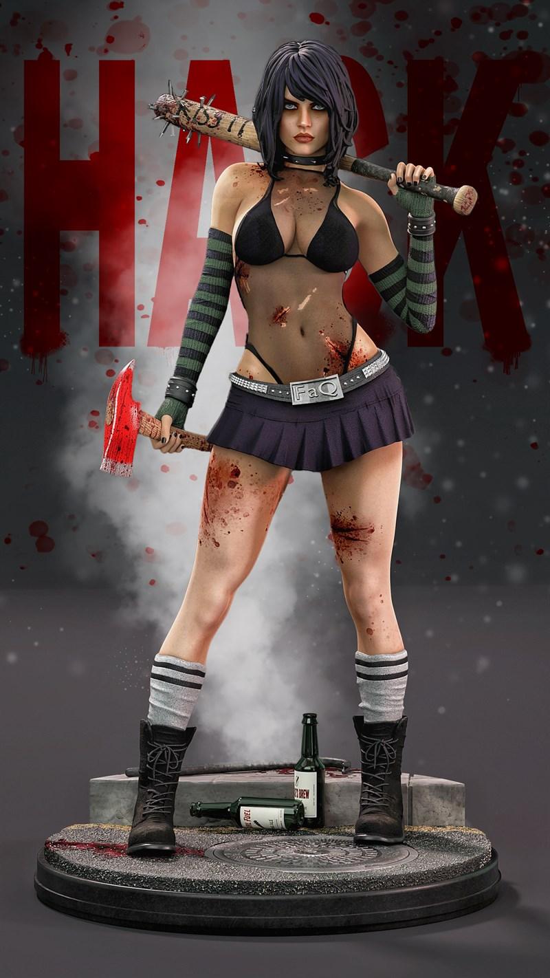 MCM3D - 《Kass被入侵》动漫恐怖3D打印模型 STL|MCM3D – Kass is Hacked – Comic Book Horror – 3D Print Model STL