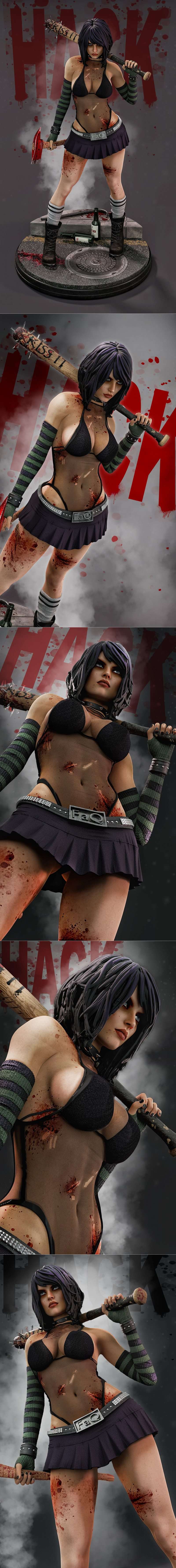 MCM3D - 《Kass被入侵》动漫恐怖3D打印模型 STL|MCM3D – Kass is Hacked – Comic Book Horror – 3D Print Model STL