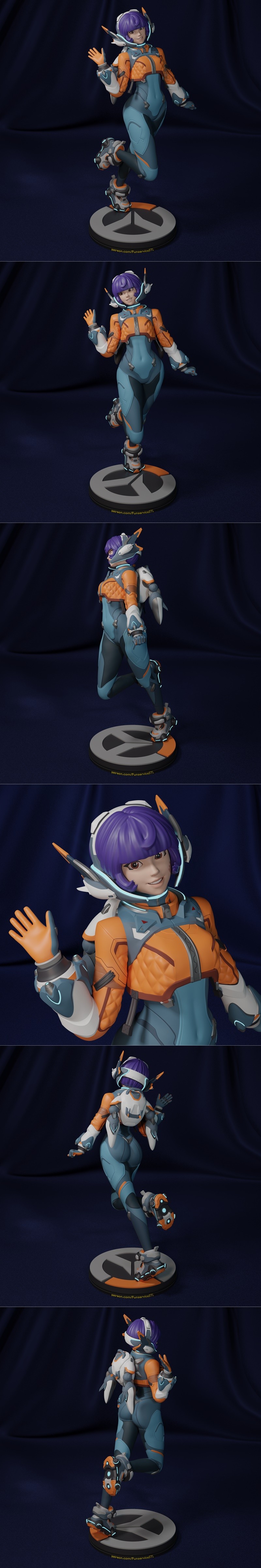 Overwatch杰诺斯 3D打印模型|Funservice – Juno from Overwatch – 3D Print Model STL