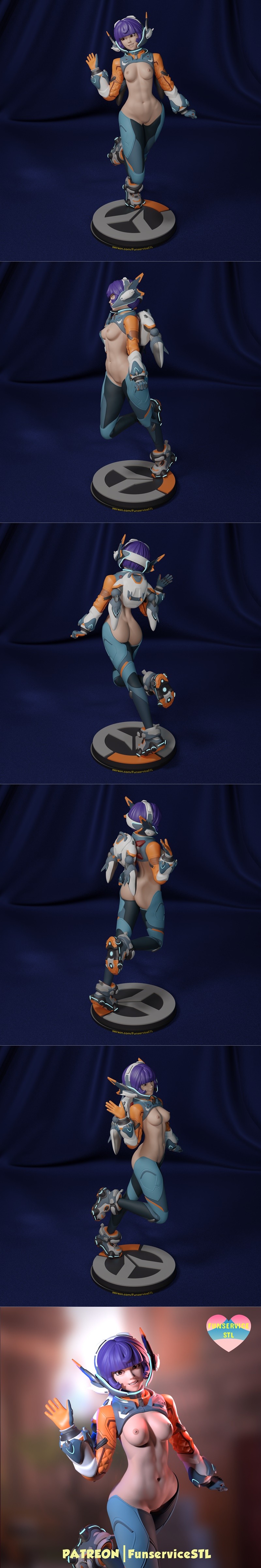 Overwatch杰诺斯 3D打印模型|Funservice – Juno from Overwatch – 3D Print Model STL