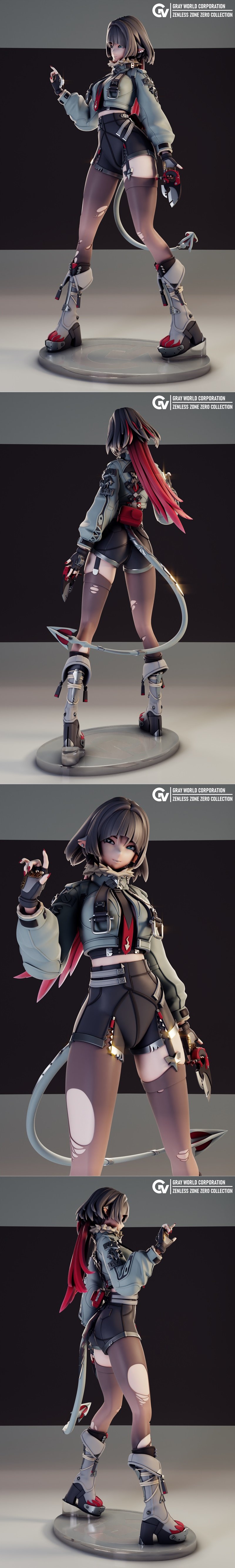 灰世界 - 杰妮·多 - 3D打印模型|Gray World – Jane Doe – other – 3D Print Model STL