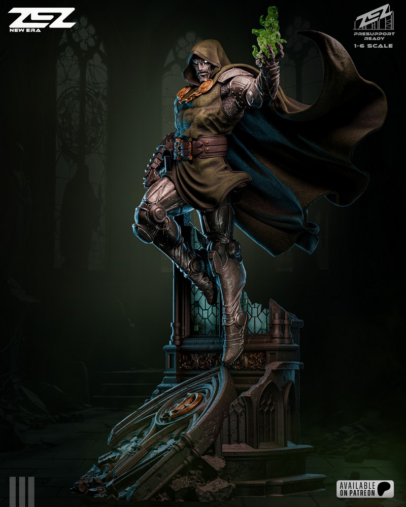 ZEZ工作室 3D打印模型 末日博士|ZEZ Studio – Doctor Doom – 3D Print Model