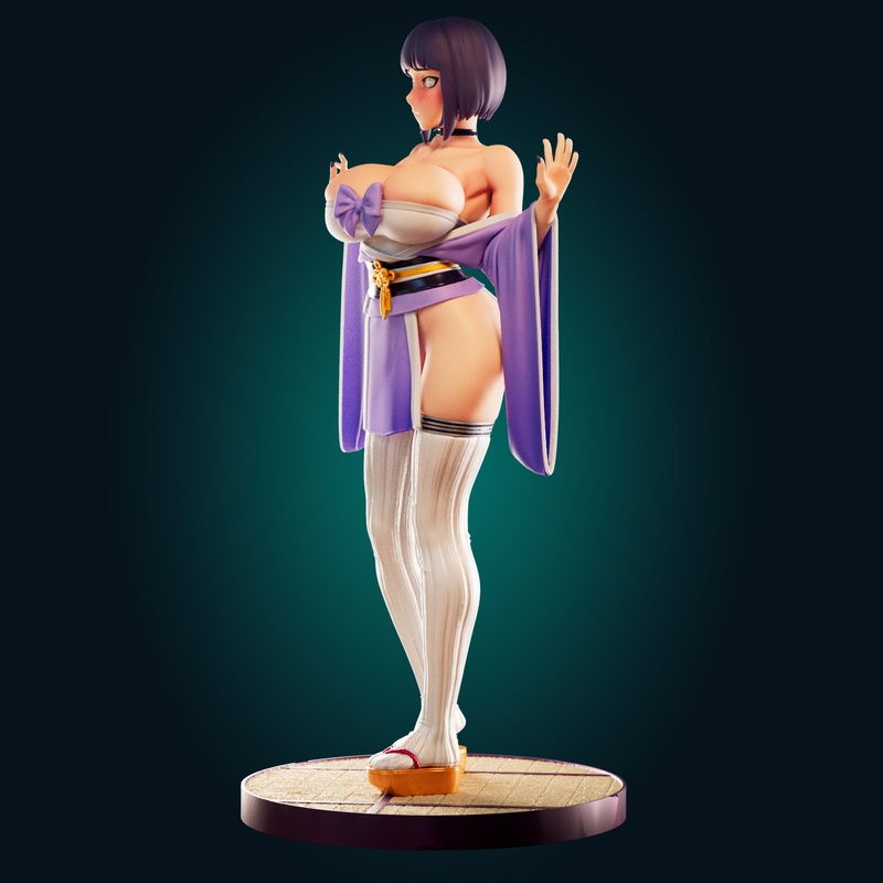 胡官-日向雏田和服-3D打印模型|Officer Rhu – Hinata Hyuga Kimono – 3D Print Model
