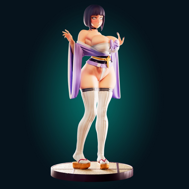 胡官-日向雏田和服-3D打印模型|Officer Rhu – Hinata Hyuga Kimono – 3D Print Model