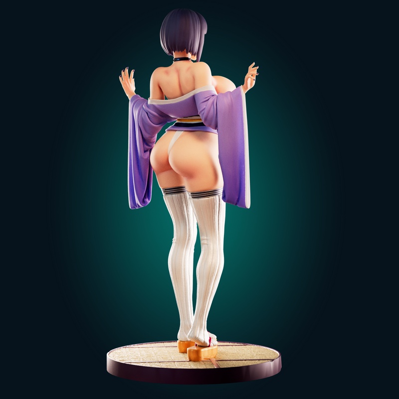 胡官-日向雏田和服-3D打印模型|Officer Rhu – Hinata Hyuga Kimono – 3D Print Model
