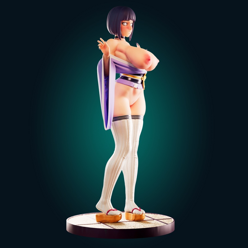 胡官-日向雏田和服-3D打印模型|Officer Rhu – Hinata Hyuga Kimono – 3D Print Model