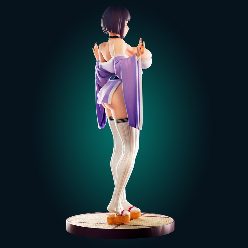 胡官-日向雏田和服-3D打印模型|Officer Rhu – Hinata Hyuga Kimono – 3D Print Model