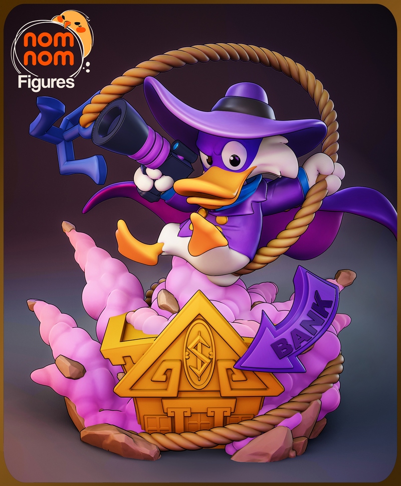 Chibi暗黑鸭3D打印模型|NomNom Figures – Chibi Darkwing Duck – 3D Print Model