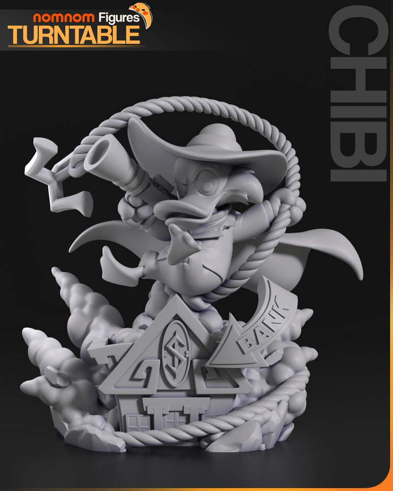 Chibi暗黑鸭3D打印模型|NomNom Figures – Chibi Darkwing Duck – 3D Print Model