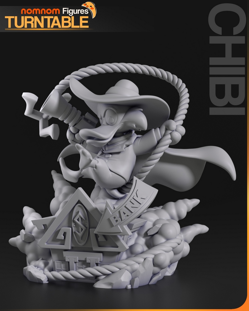 Chibi暗黑鸭3D打印模型|NomNom Figures – Chibi Darkwing Duck – 3D Print Model