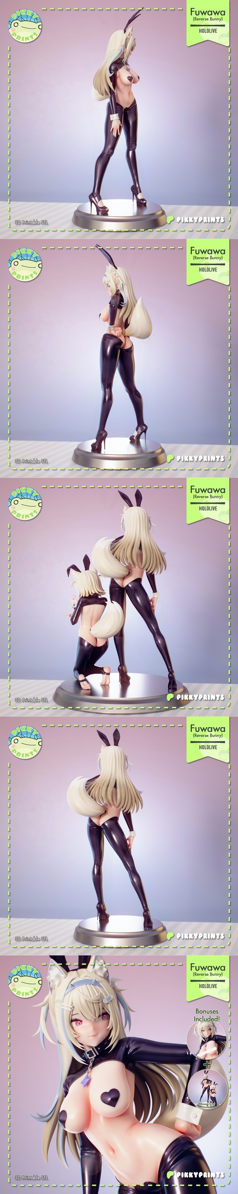 Pikky Prints - 《深渊守卫者》3D打印模型（Fuwawa Abyssgard）|Pikky Prints – Hololive – Fuwawa Abyssgard – 3D Print Model STL