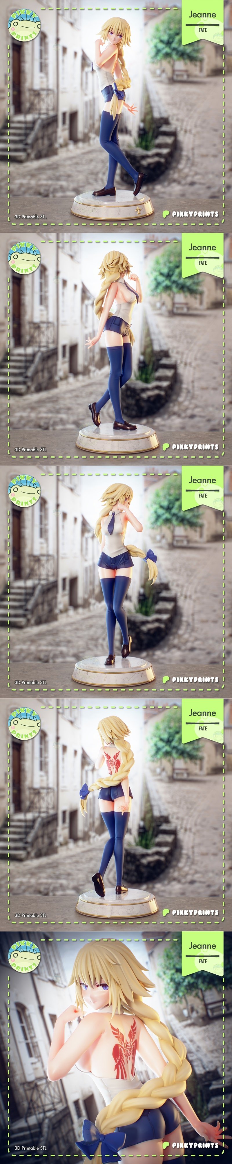 Pikky Prints 3D打印模型：《贞德》角色雕塑|Pikky Prints – Fate – Jeanne d’Arc – 3D Print Model STL