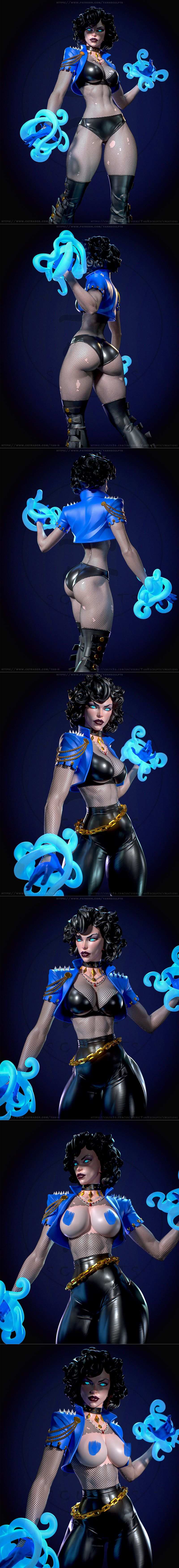 Yan-H工作室 3D打印模型 Zatanna|Yan-H – DC – Zatanna – 3D Print Model STL