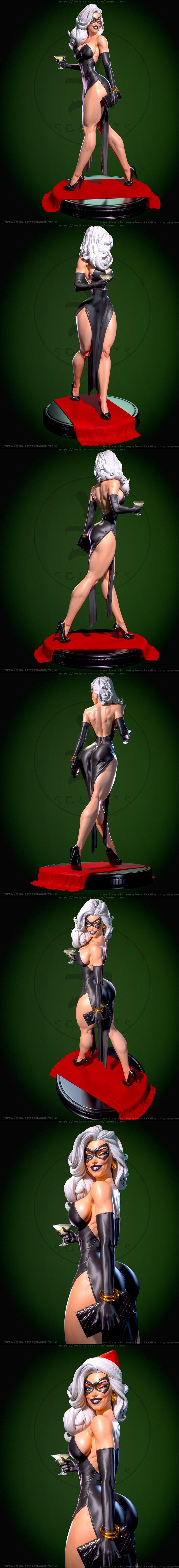 Yan-H工作室 黑猫 3D打印模型|Yan-H – Marvel – Black Cat – 3D Print Model STL
