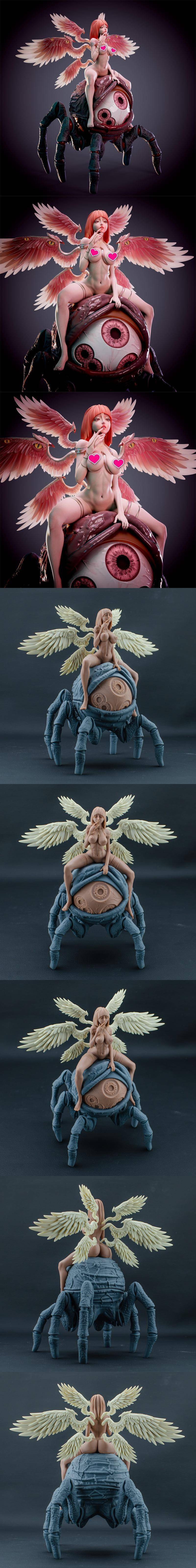 Chagarin 3D打印模型：堕天使塞拉法角色模型|Chagarin – Serapha – fallen angel – 3D Print Model STL