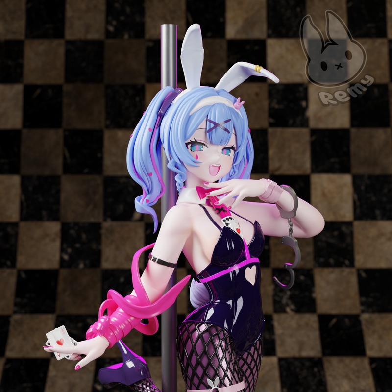 Remy打造的兔柱造型Miku 3D打印模型|Remy Sculpts – Rabbit Pole – Hatsune Miku – 3D Print Model