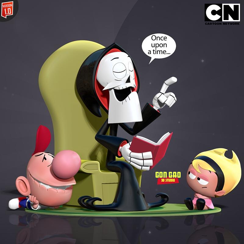 grim 3d打印模型 女角色曼迪与比莉|Grim, Mandy and Billy – 3D Print Model STL