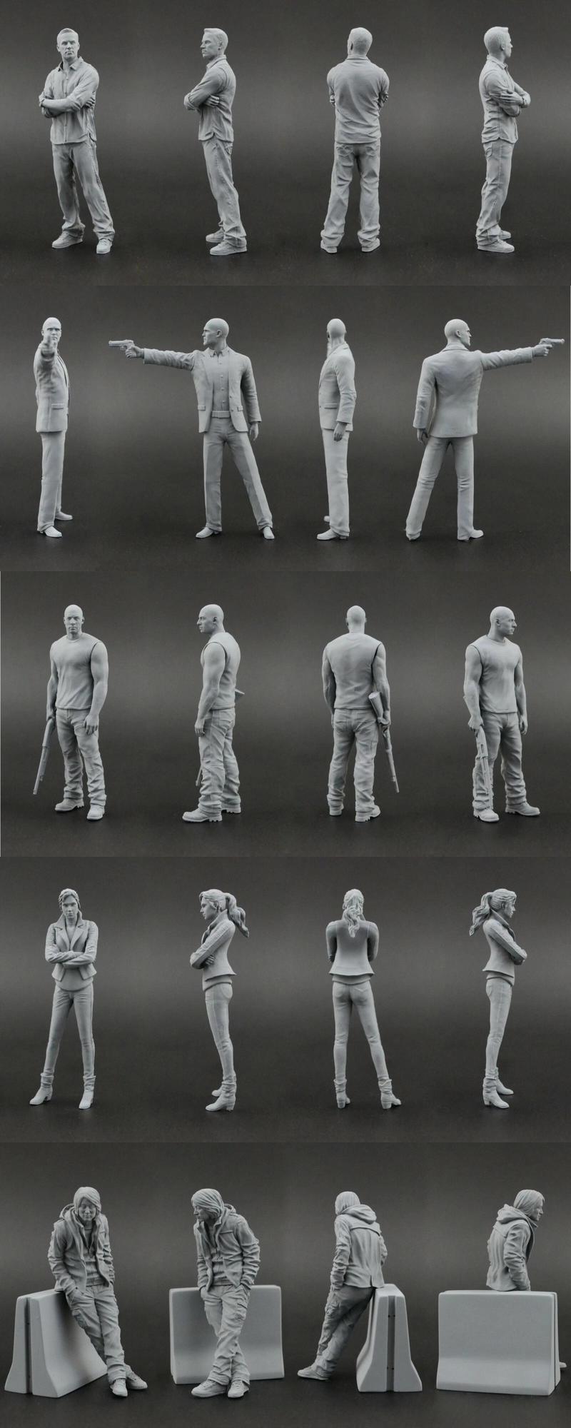 快节奏系列经典角色3D打印模型集|Fast and Furious models – 3D Print Model STL