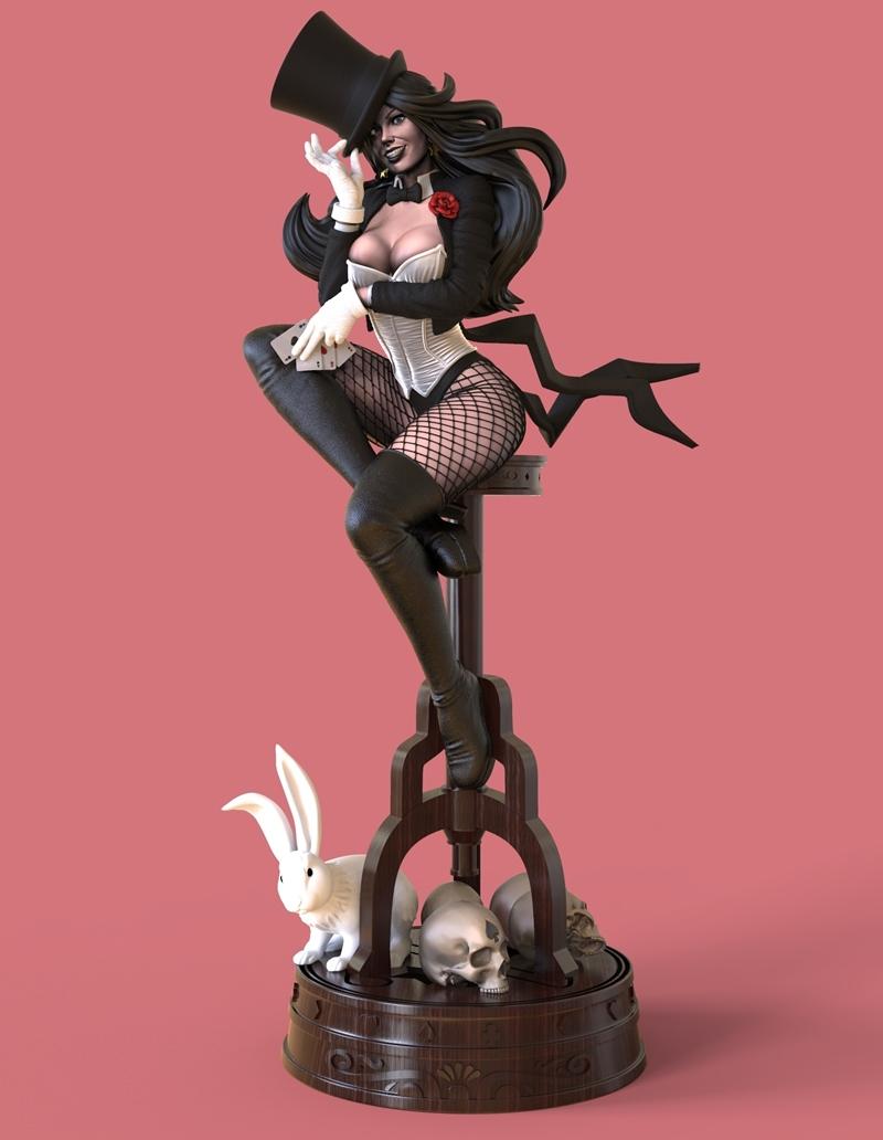 CG玄武收藏系列 - 闪灵魔女Zatanna DC漫画 - 3D打印模型STL|CG Pyro Collectibles – Zatanna DC Comics – 3D Print Model STL