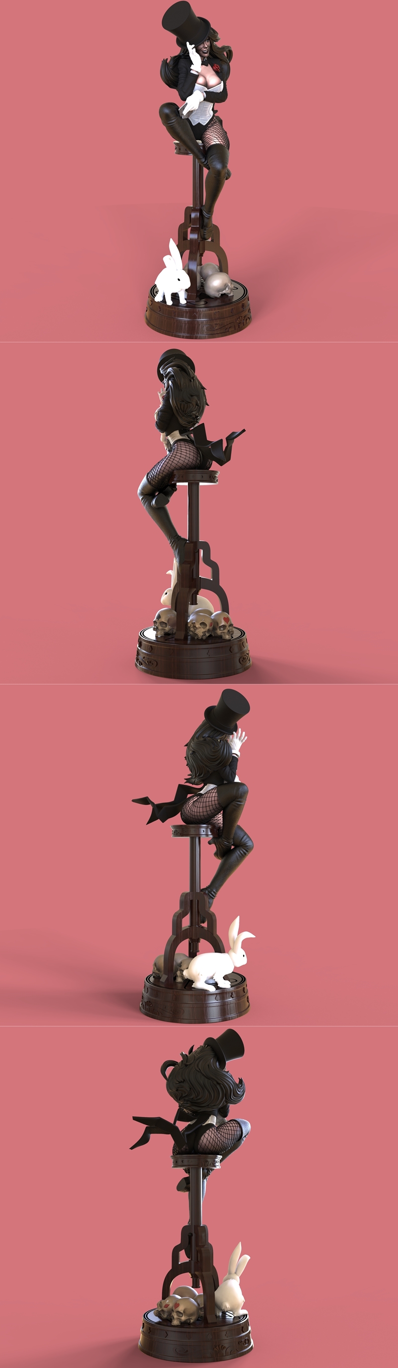 CG玄武收藏系列 - 闪灵魔女Zatanna DC漫画 - 3D打印模型STL|CG Pyro Collectibles – Zatanna DC Comics – 3D Print Model STL