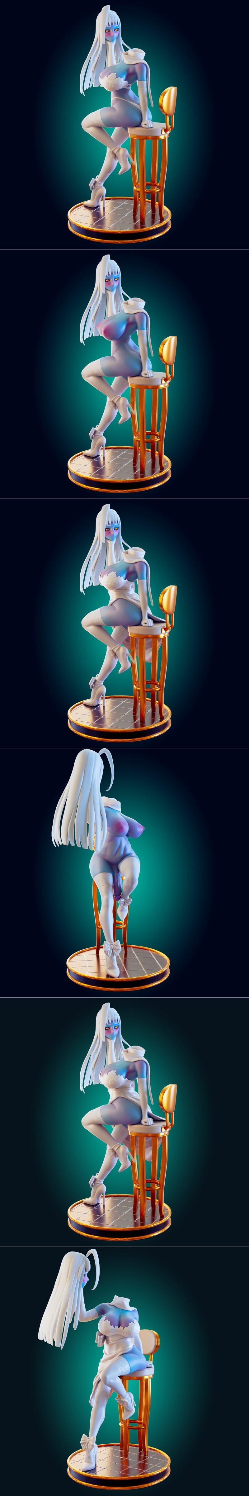 Lala婚礼奇美拉少女3D打印模型|Officer Rhu – Lala Wedding Monster Girl – 3D Print Model STL