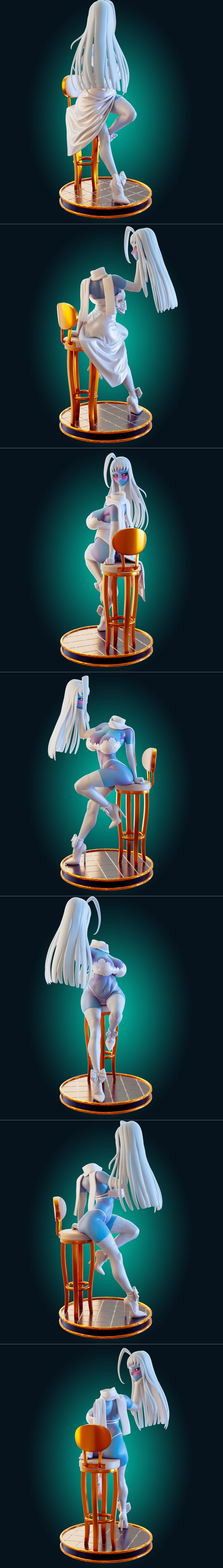 Lala婚礼奇美拉少女3D打印模型|Officer Rhu – Lala Wedding Monster Girl – 3D Print Model STL