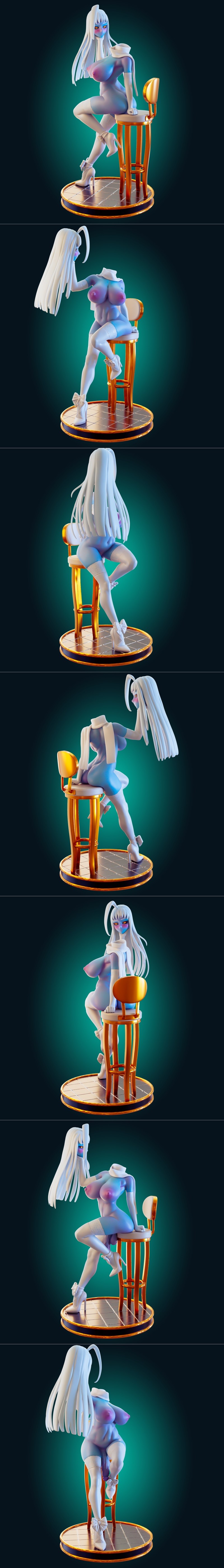 Lala婚礼奇美拉少女3D打印模型|Officer Rhu – Lala Wedding Monster Girl – 3D Print Model STL