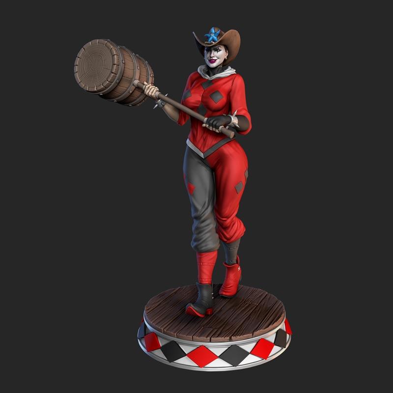 哈莉奎因死亡金属风格3D打印模型|Harley Quinn Death Metal – 3D Print Model STL