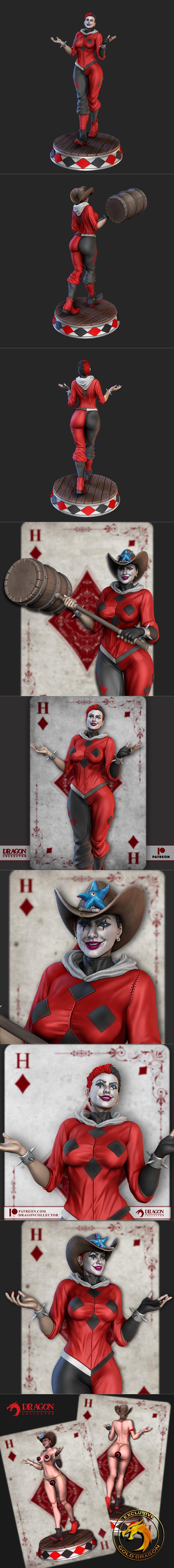 哈莉奎因死亡金属风格3D打印模型|Harley Quinn Death Metal – 3D Print Model STL