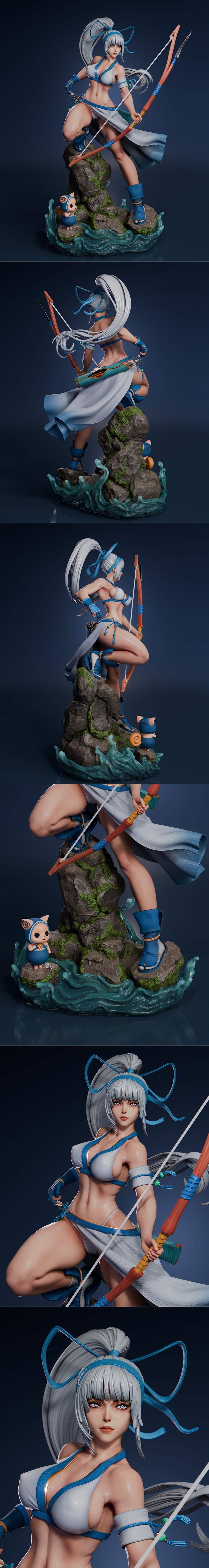 Abe3D - Mina Majikina - 魔法少女模型3D打印版|Abe3D – Mina Majikina – 3D Print Model STL