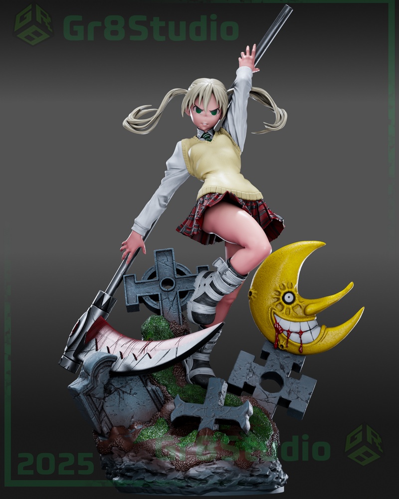 Gr8Tech - 《灵魂吸收者》玛卡·阿尔班 3D打印模型|Gr8Tech – Soul Eater – Maka Albarn – 3D Print Model