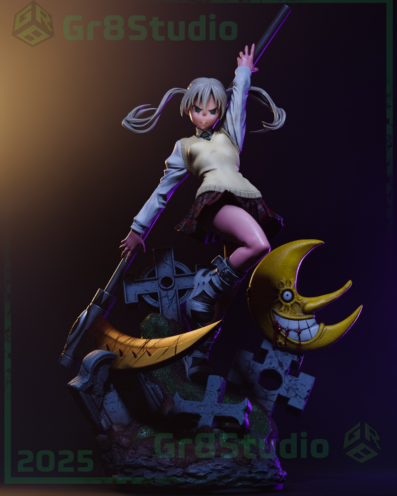 Gr8Tech - 《灵魂吸收者》玛卡·阿尔班 3D打印模型|Gr8Tech – Soul Eater – Maka Albarn – 3D Print Model