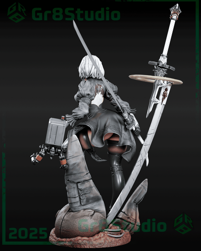 Gr8Tech - 2B - 3D打印模型|Gr8Tech – Nier – 2B – 3D Print Model