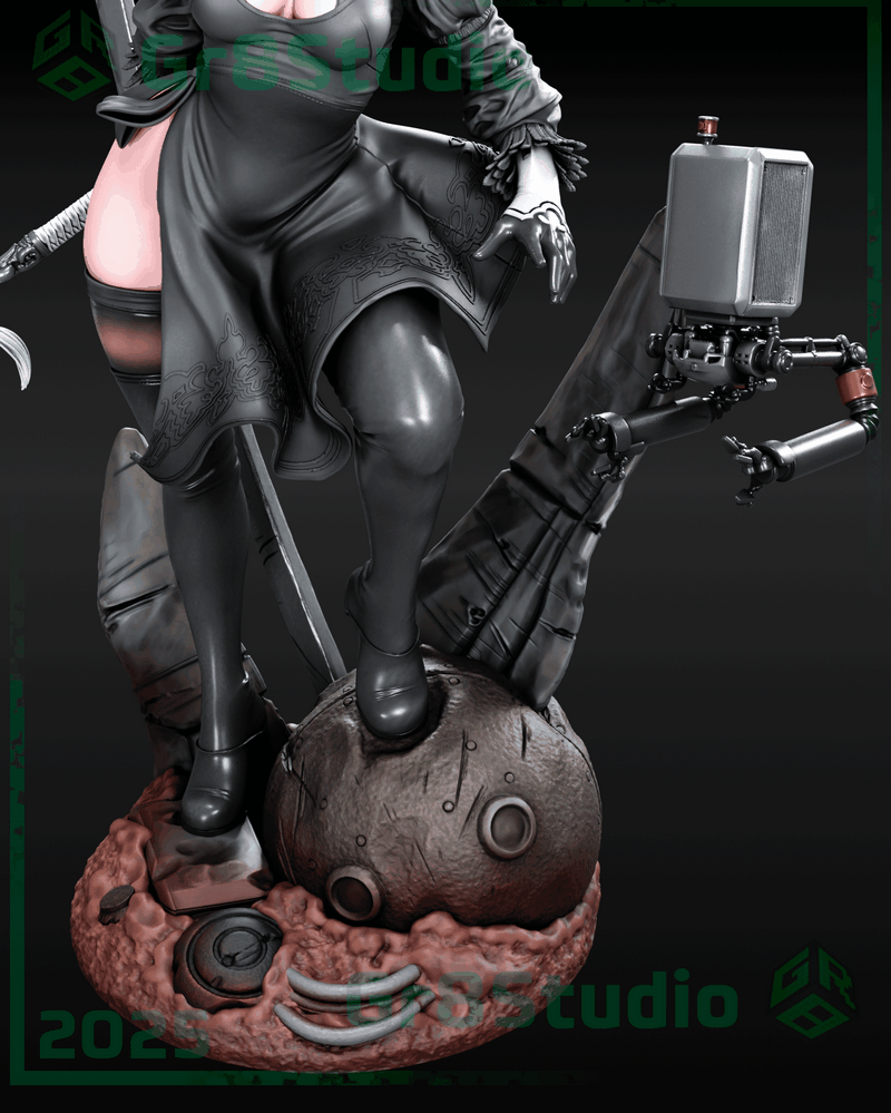 Gr8Tech - 2B - 3D打印模型|Gr8Tech – Nier – 2B – 3D Print Model