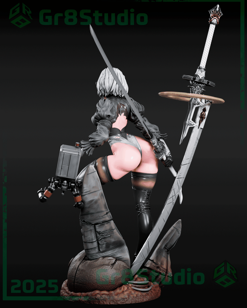 Gr8Tech - 2B - 3D打印模型|Gr8Tech – Nier – 2B – 3D Print Model