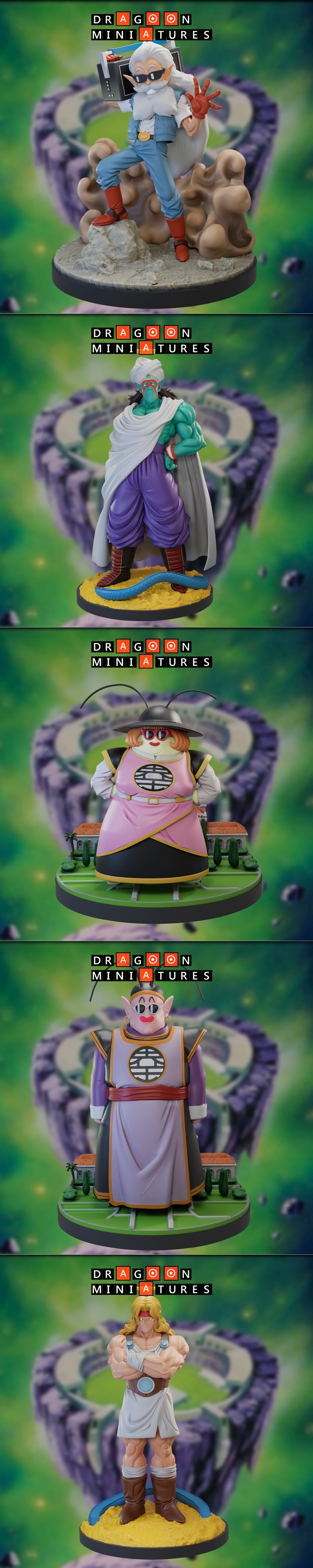 龙族微型模型 - 世界之外传奇套装 - 3D打印模型|Dragoon Miniatures – Term 37 – Other World Saga Pack – 3D Print Model STL