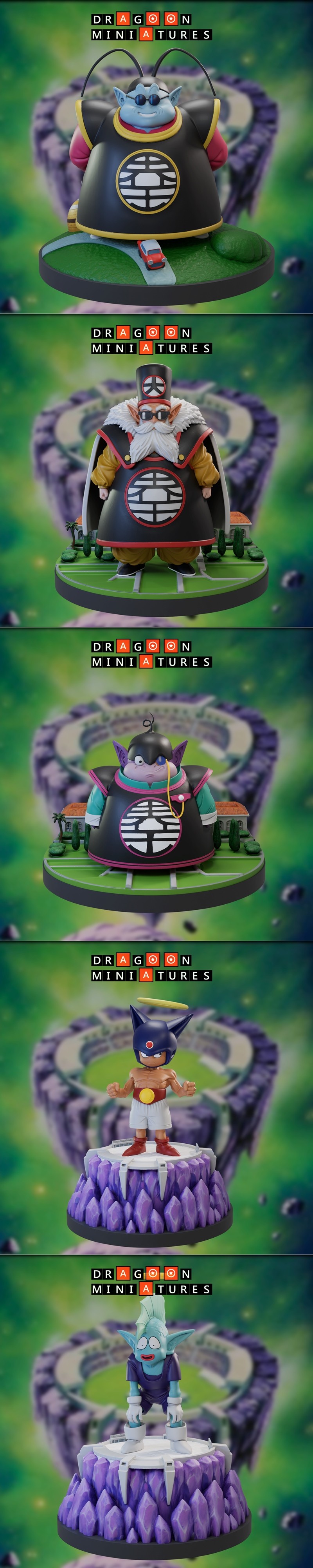 龙族微型模型 - 世界之外传奇套装 - 3D打印模型|Dragoon Miniatures – Term 37 – Other World Saga Pack – 3D Print Model STL