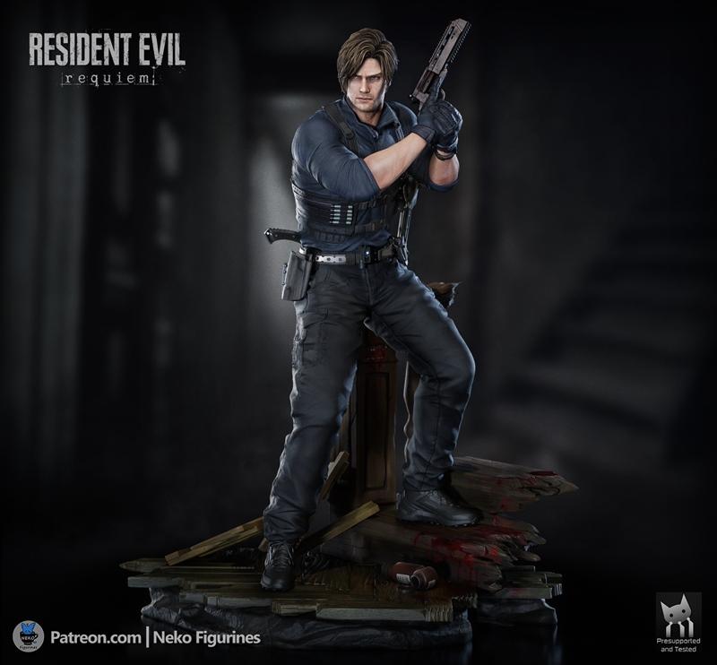 3D打印模型：生化危机：余响 伦纳德·肯尼迪角色造型|Neko Figurines – Leon Kennedy (Resident Evil Requiem) – 3D Print Model STL