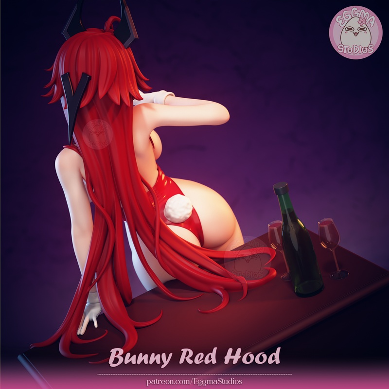 Eggma Studios旗下3D打印模型：NIKKE·兔耳红帽角色造型|Eggma Studios – NIKKE – Bunny Red Hood – 3D Print Model