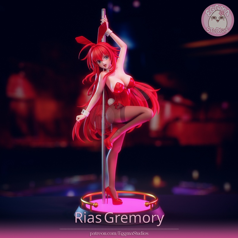 Eggma工作室打造的《高 School DxD》里亚斯·格雷莫里3D打印模型|Eggma Studios – High School DxD – Rias Gremory – 3D Print Model