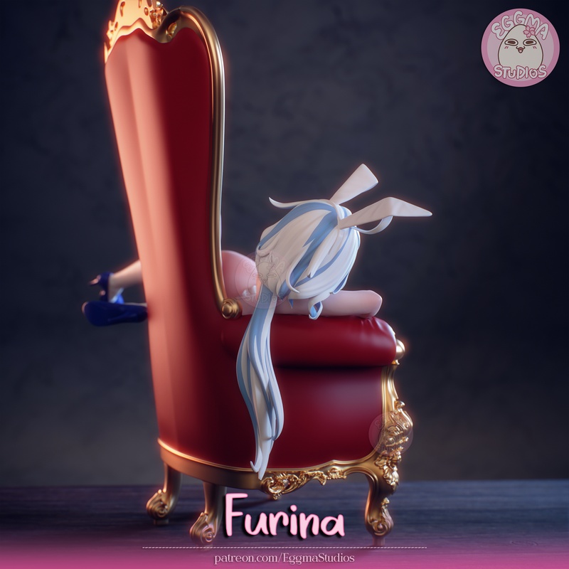 蛋仔工作室 - 原神 - 芬里娜 - 3D打印模型|Eggma Studios – Genshin Impact – Furina – 3D Print Model